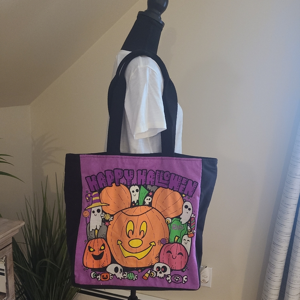 🎃Disney Parks Happy Halloween Mickey Mouse Pumpkin Tote Bag